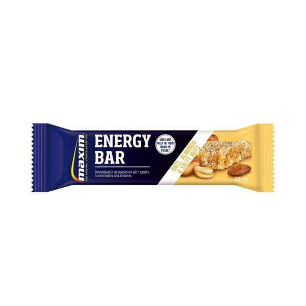 Maxim-Energibar 55g Oats, Almond & Salty nuts-451136169-Lillehammer Sport-1 Maxim Energy Bar 55g Oats, Almond & Salty Nuts