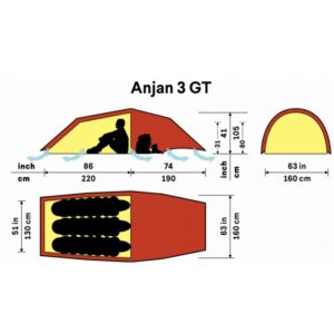 Hilleberg Anjan 3 GT Sand - Bilde 2
