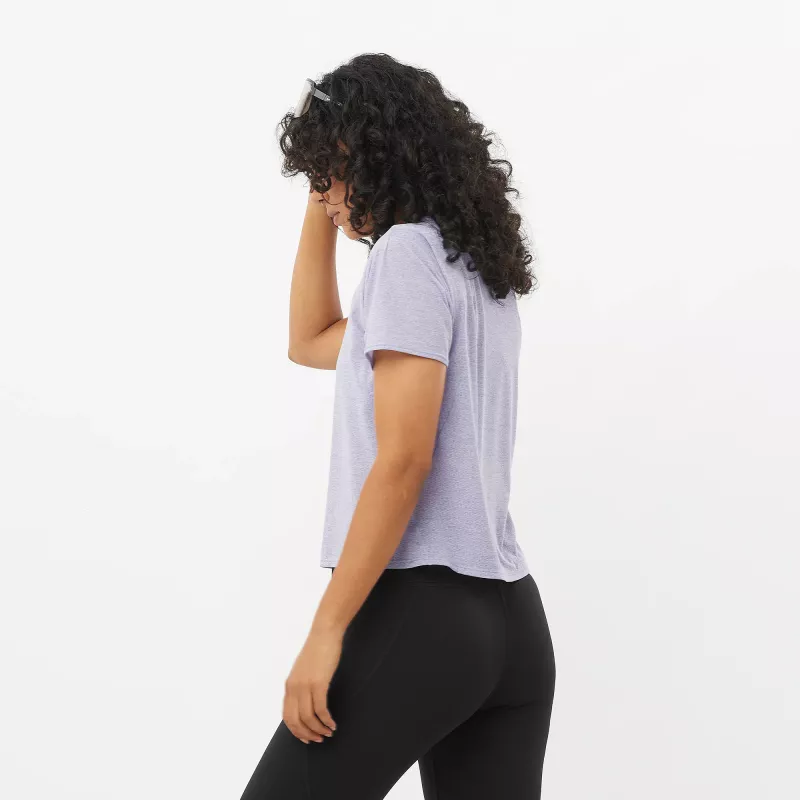 Salomon SHAKEout Air Cropped SS Tee W - Bilde 3