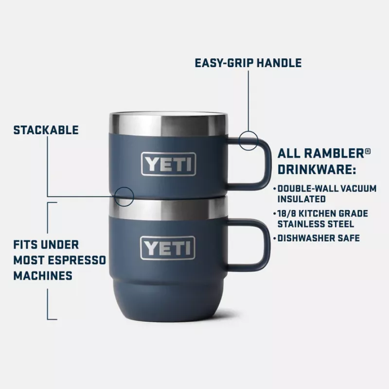 YETI Rambler® 6 oz (177 ml) Stackable Espresso Mug 2Pk - Bilde 6
