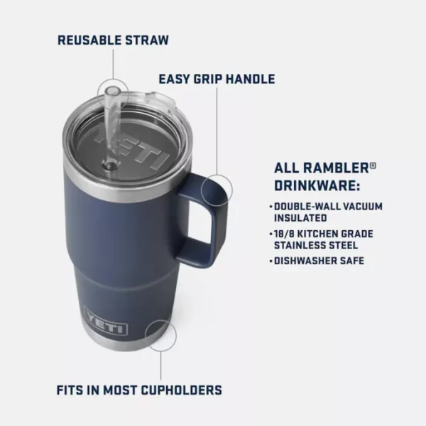 YETI Rambler 25 oz (739 ml) Straw Mug