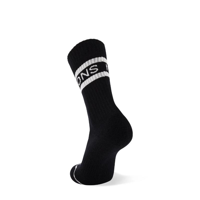 Mons Royale Signature Crew Sock Black/White - Bilde 2