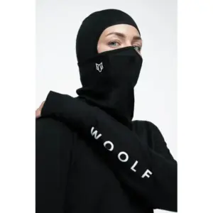 Woolf Merino Svarthetta Balaclava - Bilde 3