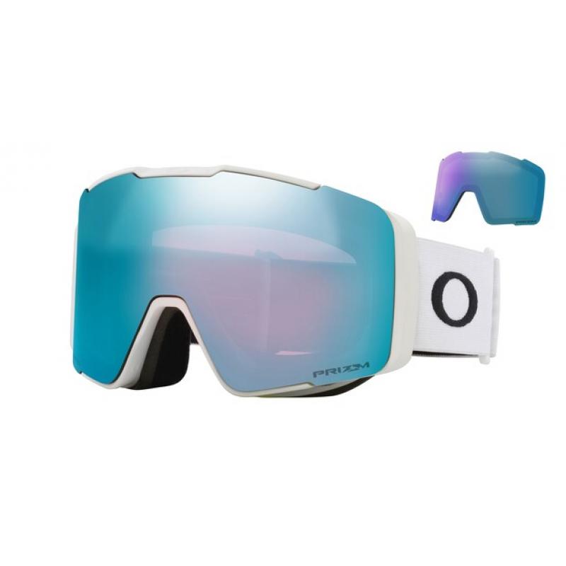 Oakley Line Miner Pro M Matte White – Prizm Snow Sapphire Iridium & Prizm Snow Iced Iridium - Bilde 1