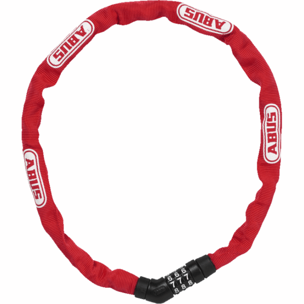 ABUS-KJETTINGLÅS 4804 – red–Lillehammer Sport-1 ABUS Steel-O-Chain 4804C Kjettinglås 75 cm