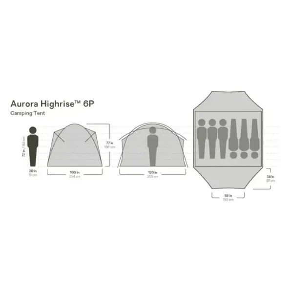 Nemo Aurora Highrise Camping Tent 6-Person