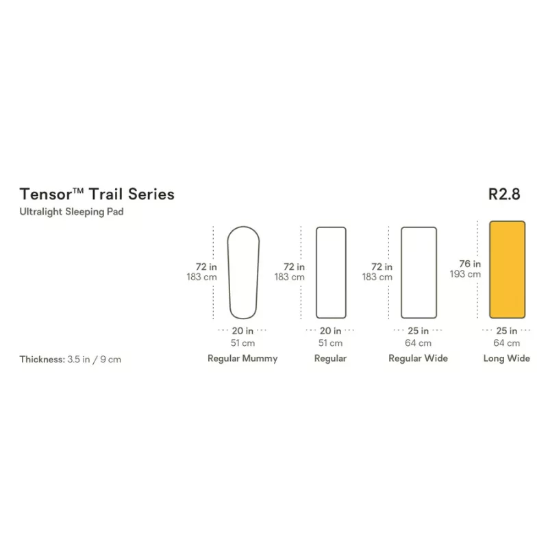 Nemo Tensor Trail Ultralight Insulated Sleeping Pad Long Wide - Bilde 10