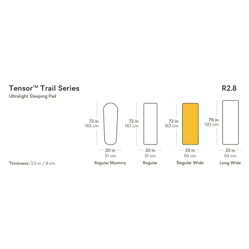 Nemo Tensor Trail Ultralight Insulated Sleeping Pad Regular Wide - Bilde 12