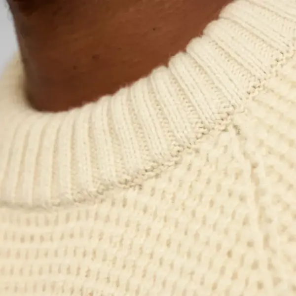Fjällräven Övik Waffle Knit ullgenser herre