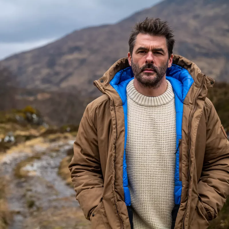 Fjällräven Övik Waffle Knit ullgenser herre - Bilde 7