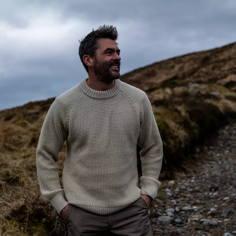 Fjällräven Övik Waffle Knit ullgenser herre - Bilde 8