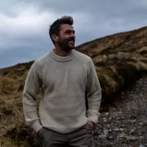 Fjällräven Övik Waffle Knit ullgenser herre - Bilde 8