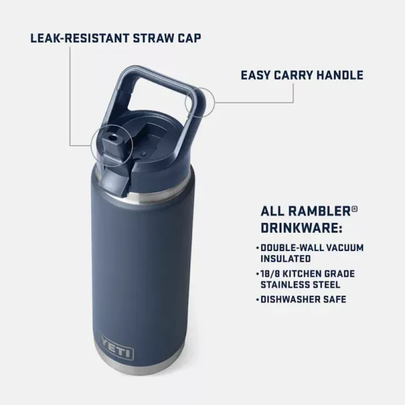 YETI Rambler 26 oz (769 ml) flaske med Straw Cap - Bilde 5